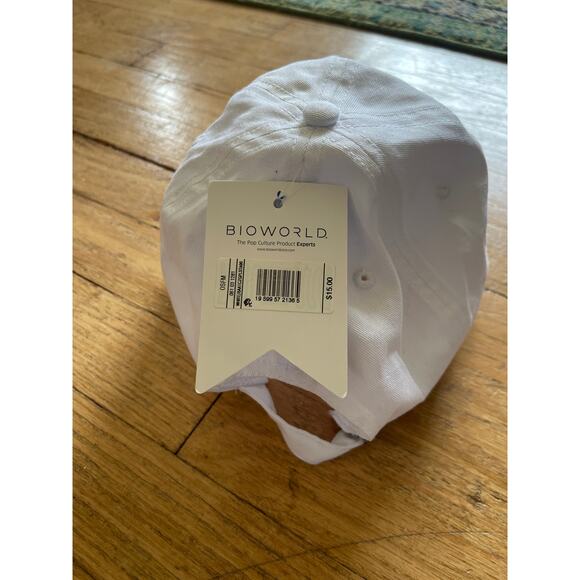 NWT Bioworld White Baseball Cap with Embroidered USA Logo - Picture 3 of 4